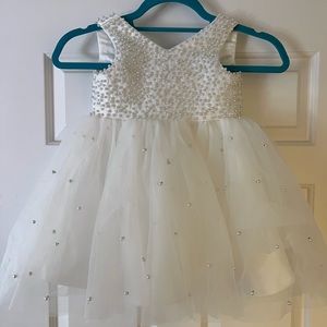 Pearl flower girl dress